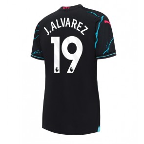 Manchester City Julian Alvarez #19 Dámské Alternativní Dres 2023-24 Krátký Rukáv